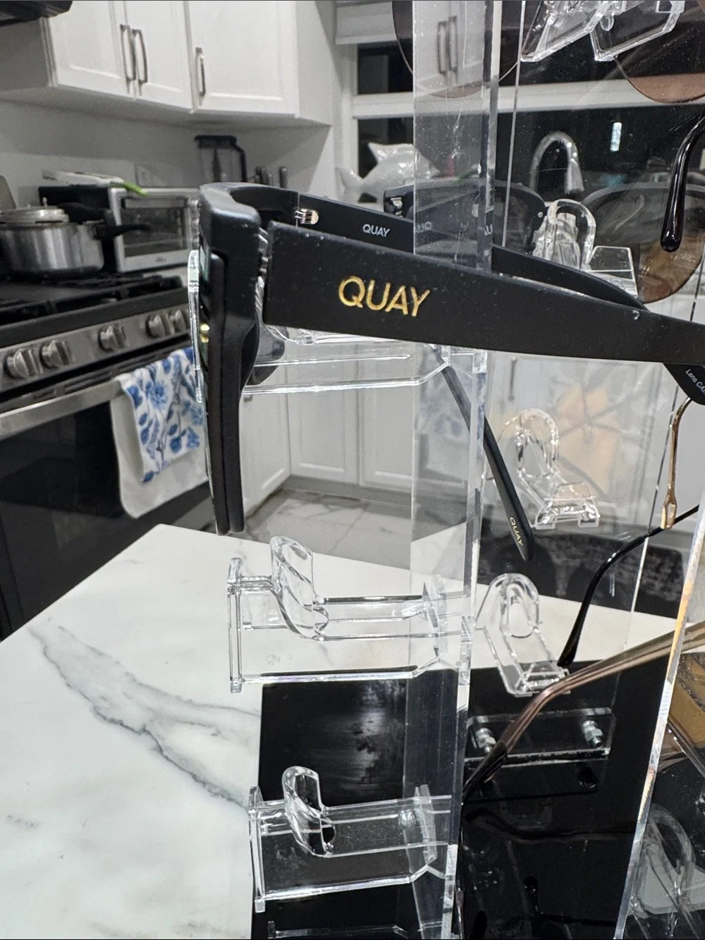 Quay Australia Nightfall Shield Sunglasses on display 125 Lens Cat 3